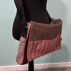 BaaBaaZuZu Wool Upcycled Handmade Messenger Bag